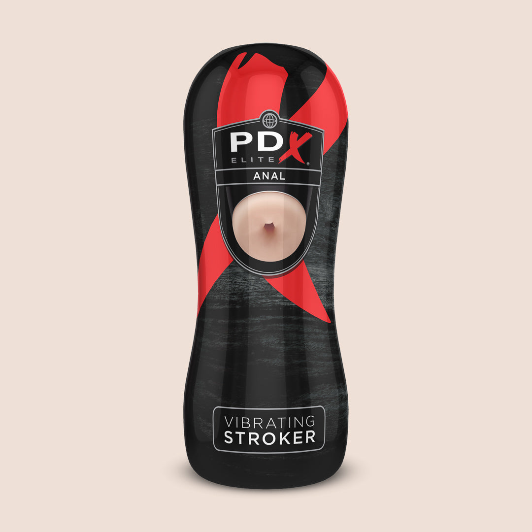 PDX Elite Vibrating Anal Stroker - Powerful & Rechargeable Prostate Massager for Men - Enhance Pleasure & Relaxation - Perfect for Solo Play or Couples Use