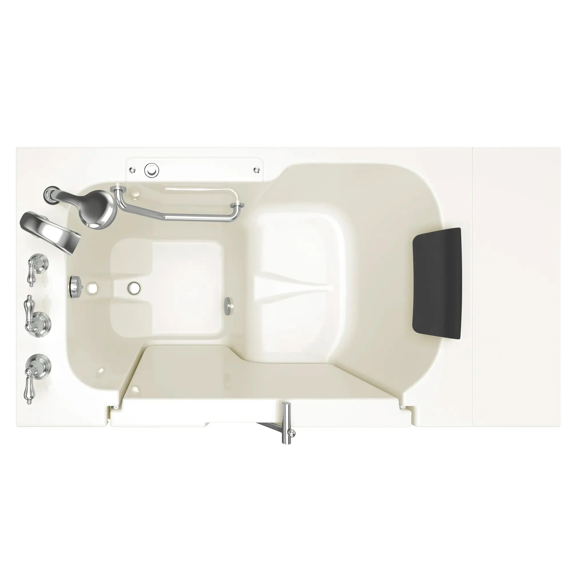 Premium 32 x 52 Inch Gelcoat Walk-In Bathtub with Soaker System & Left-Hand Drain Faucet - Ideal for Elderly Safety & Accessible Bathing