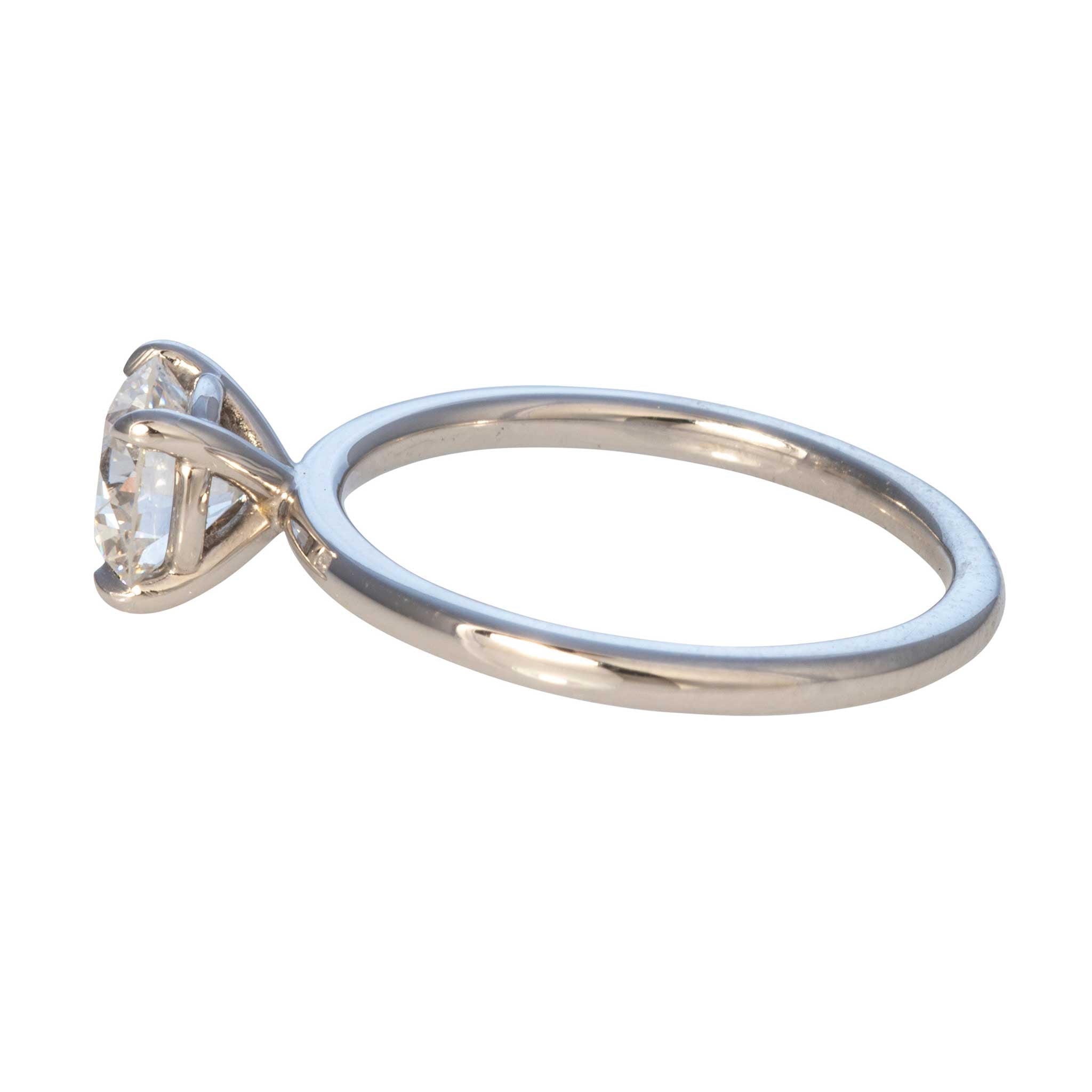 1.17ct F VS1 Round Brilliant Diamond Solitaire 14K White Gold Engagement Ring for Women - Perfect Wedding Proposal, Anniversary Gift & Bridal Jewelry