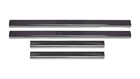 Putco Black Platinum Door Sill Plates Kit for Chevy Silverado & GMC Sierra 2019-2025 Crew Cab - Durable Stainless Steel Protection - Perfect for Off-Roading & Daily Driving