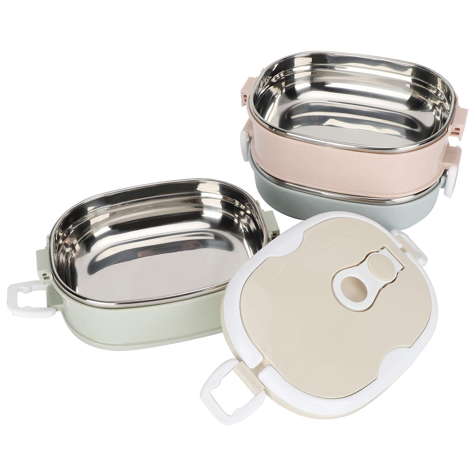 Stainless Steel Insulated Lunch Box - 3 Layer Thermal Food Container for Kids, Students & Office Workers | Portable & Leak-Proof | Perfect for School, Work & Outdoor Activities