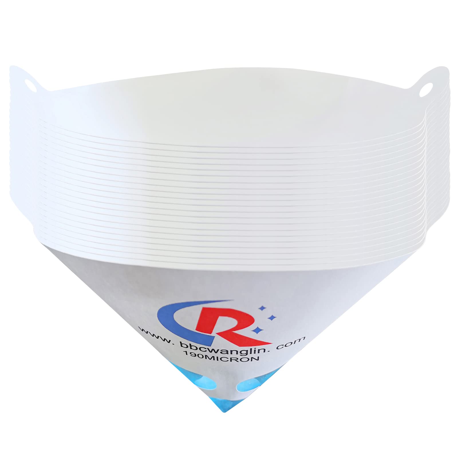 50 Pack 190 Micron Paint Strainers for Spray Guns - Automotive & Resin Use