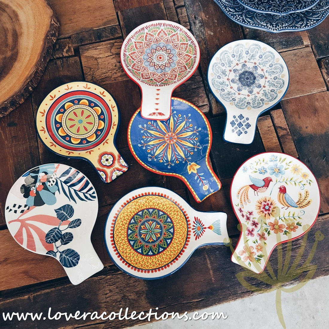 Colorful Ceramic Spoon Rest and Ladle Holder - Heat Resistant, Non-Slip Kitchen Utensil Organizer for Countertop (Set of 2) - Perfect for Cooking, Serving, and Keeping Your Stove Clean