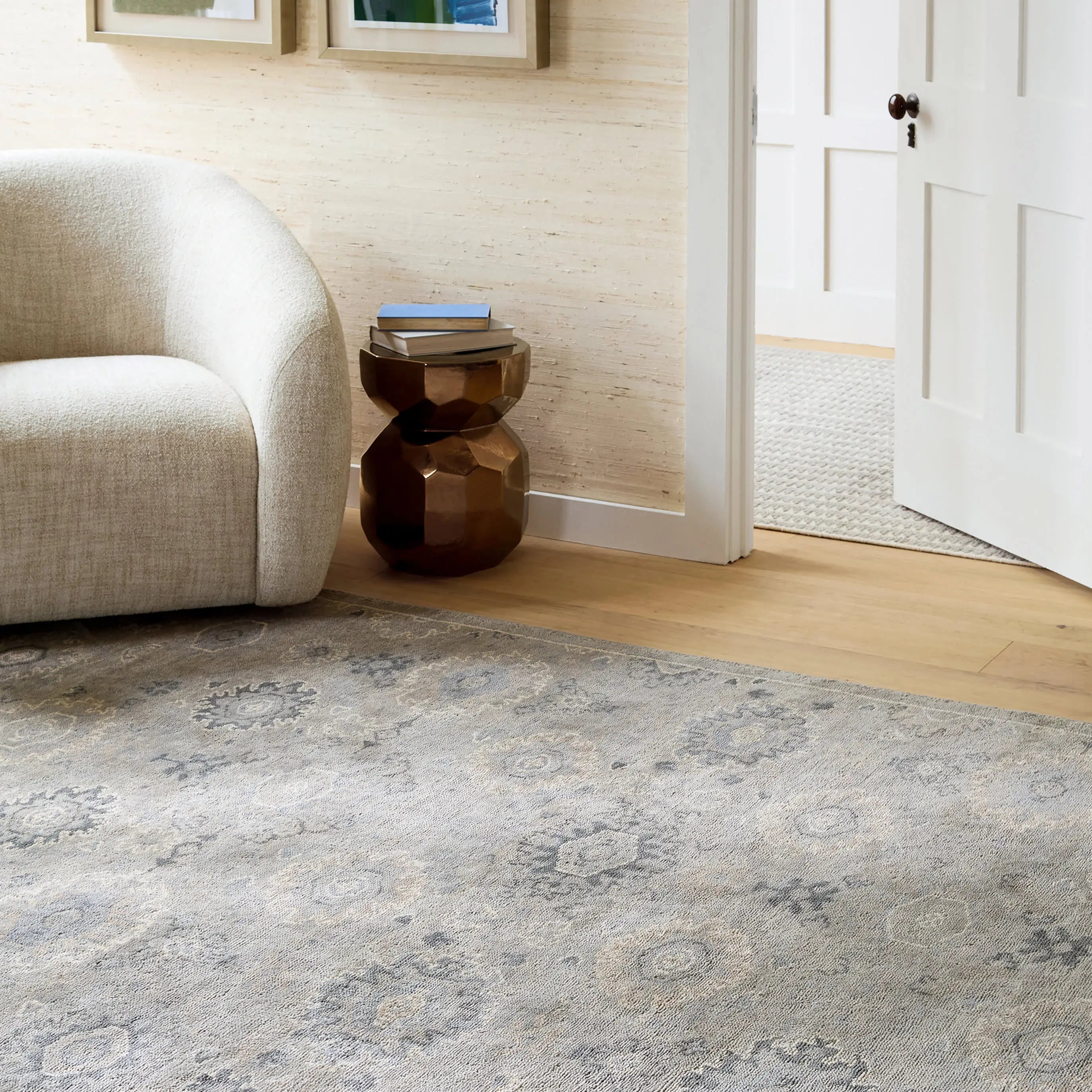 Dash & Albert Lila Grey Hand Knotted Wool Rug - Soft & Durable Area Rug for Living Room, Bedroom & Home Decor