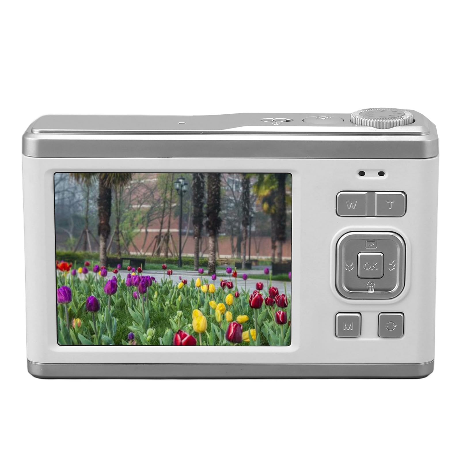 60MP 4K Ultra HD Digital Camera with Dual Screen, Auto Focus & 10x Optical Zoom | Anti-Shake Compact Camera for Vlogging, Travel & Outdoor Photography (White) - Perfect for YouTube Creators, Family Vacations and Adventure Travel