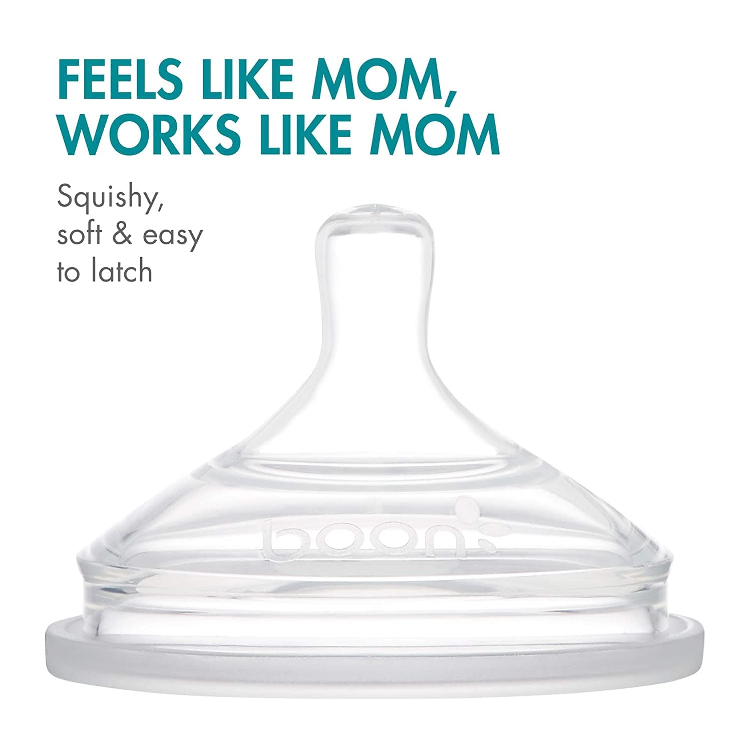 Boon Nursh Silicone Pouch Bottle - 8oz (3 Pack) Grey - Leak-Proof Baby Feeding Bottle for On-the-Go, Travel & Daycare Use