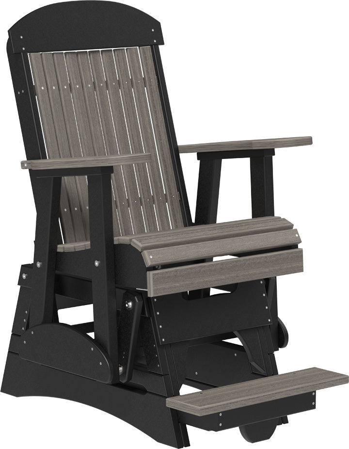LuxCraft 2-Foot Classic Balcony Glider Chair - Outdoor Patio Swing for Relaxing, Porch Rocking, and Garden Lounging