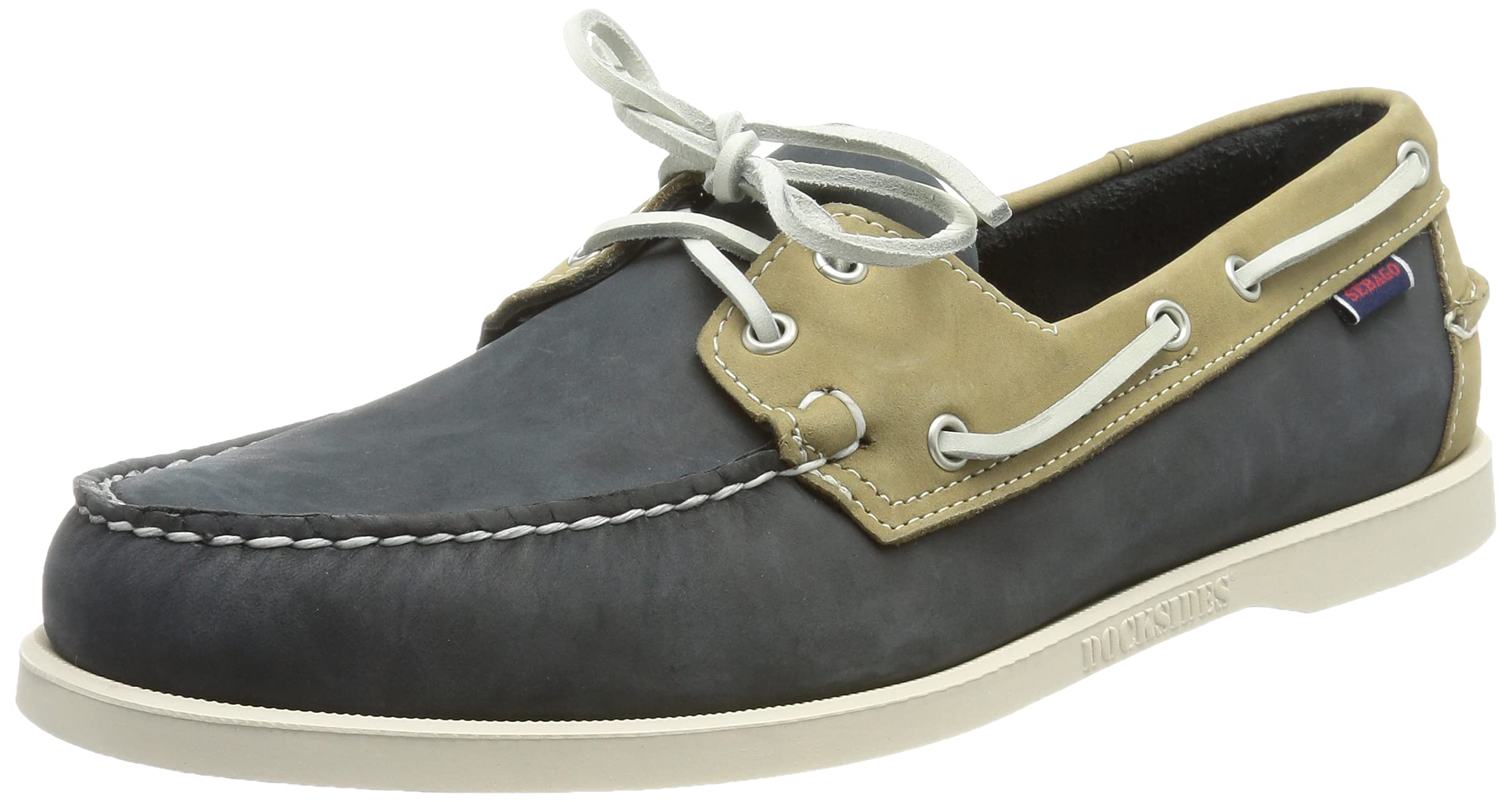 Sebago Men's Portland Spinnaker Nubuck Boat Shoes - Comfortable & Durable Leather Deck Shoes for Casual Wear, Sailing & Outdoor Activities