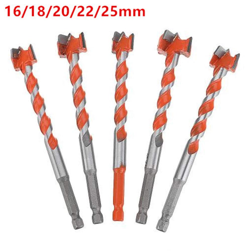 High Carbon Steel Hex Shank Twist Drill Bit Set - 16mm Woodworking Hole Saw for Hinge Cutting | Perfect for DIY Projects, Furniture Making & Metal Drilling