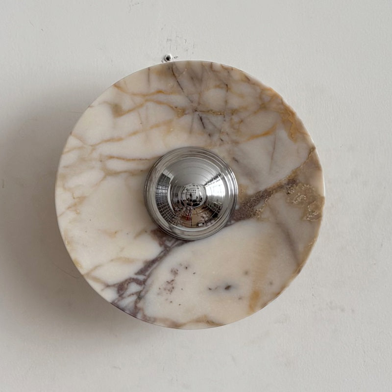Calacatta Marble Wall Sconce Light - Modern Gold Finish Bathroom Vanity Lighting for Bedroom, Hallway & Living Room Decor
