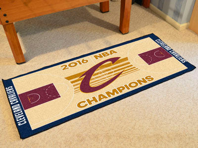 Cleveland Cavaliers NBA Champions Basketball Court Runner Rug - Non-Slip Team Logo Floor Mat for Home Gym, Man Cave, and Sports Fan Decor