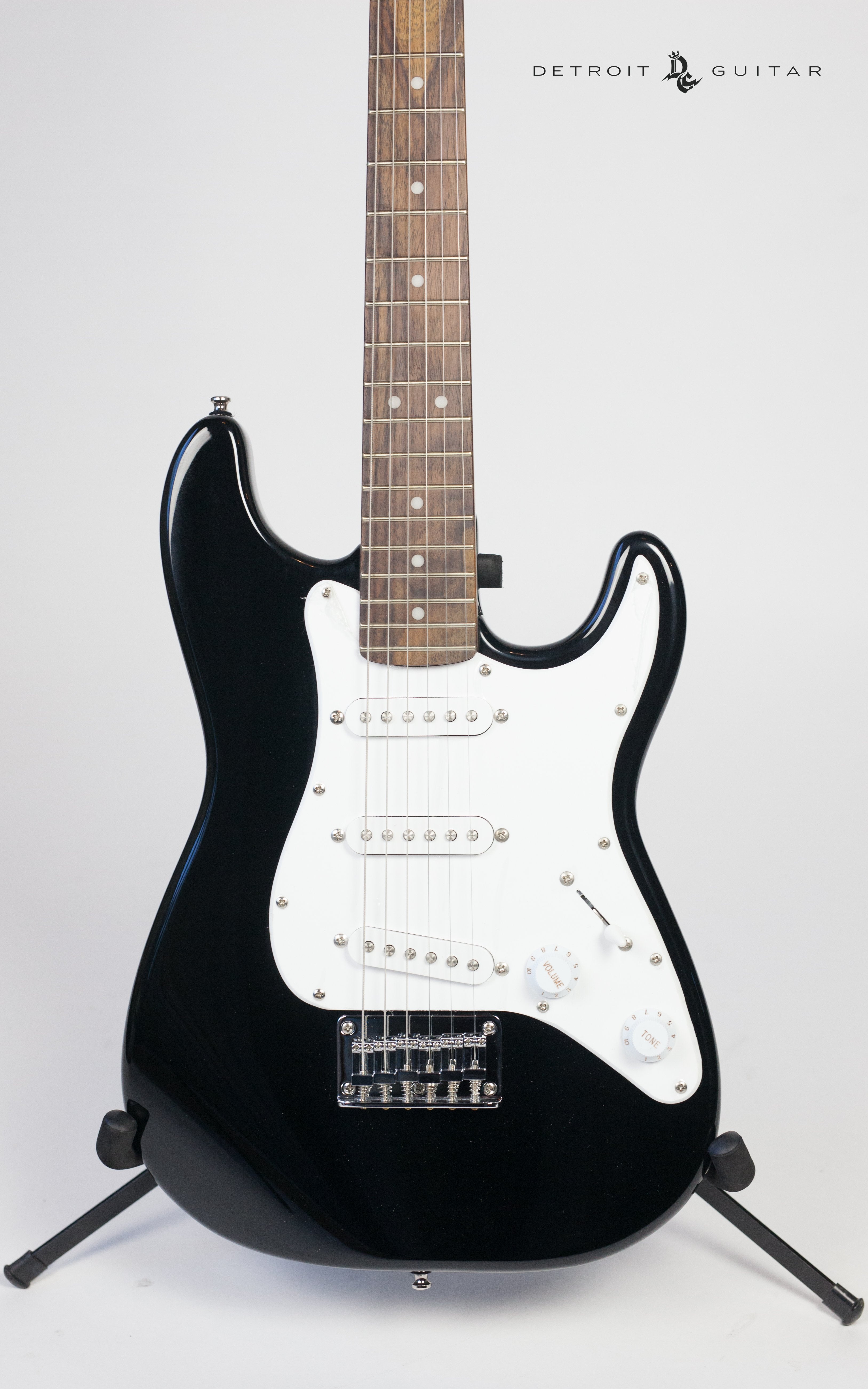 Squier Mini Stratocaster Electric Guitar - Black | Compact Size for Kids & Beginners | Perfect for Home Practice, Lessons & Small Performances