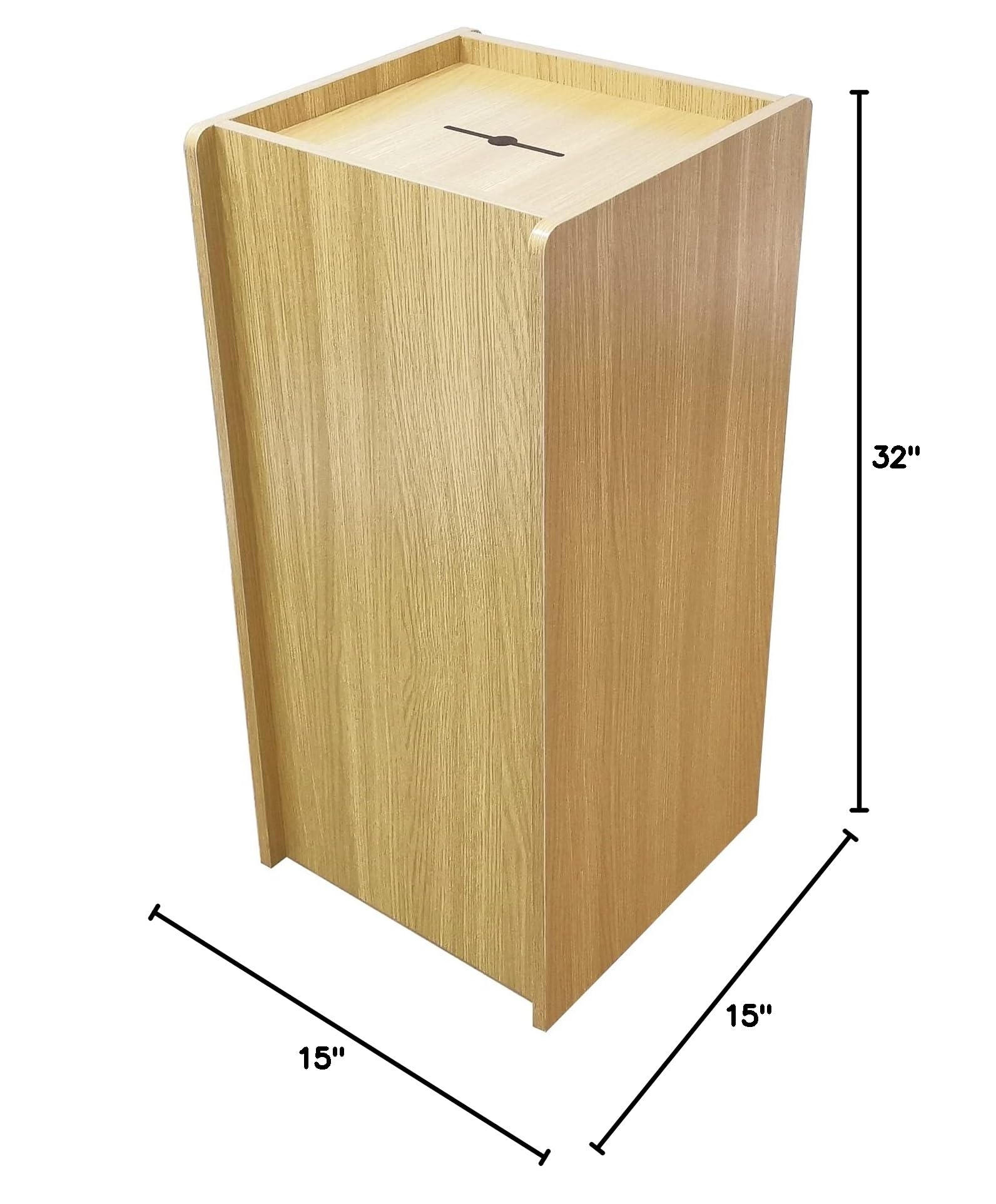 FixtureDisplays® Wooden Donation Box - MDF Veneer Tithing & Fundraising Stand for Churches, Events & Charities - Perfect for Church Collections, Charity Events & Fundraising Drives (Model 13155)