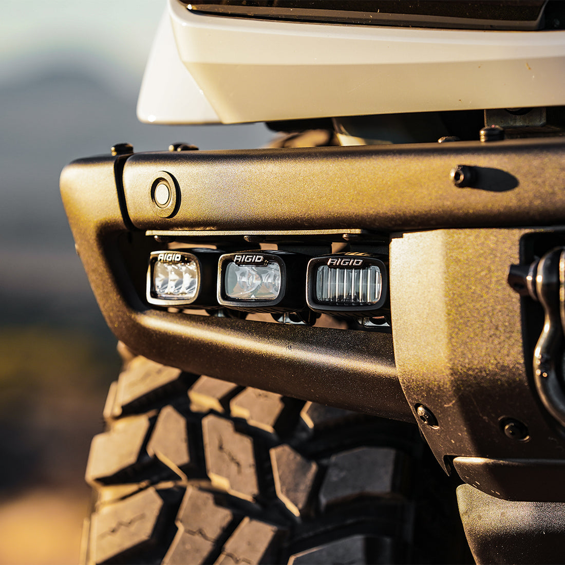 2021-2023 Ford Bronco Rigid Modular Bumper Triple SR M Fog Light Kit - Off-Road Adventure & Night Driving Upgrade