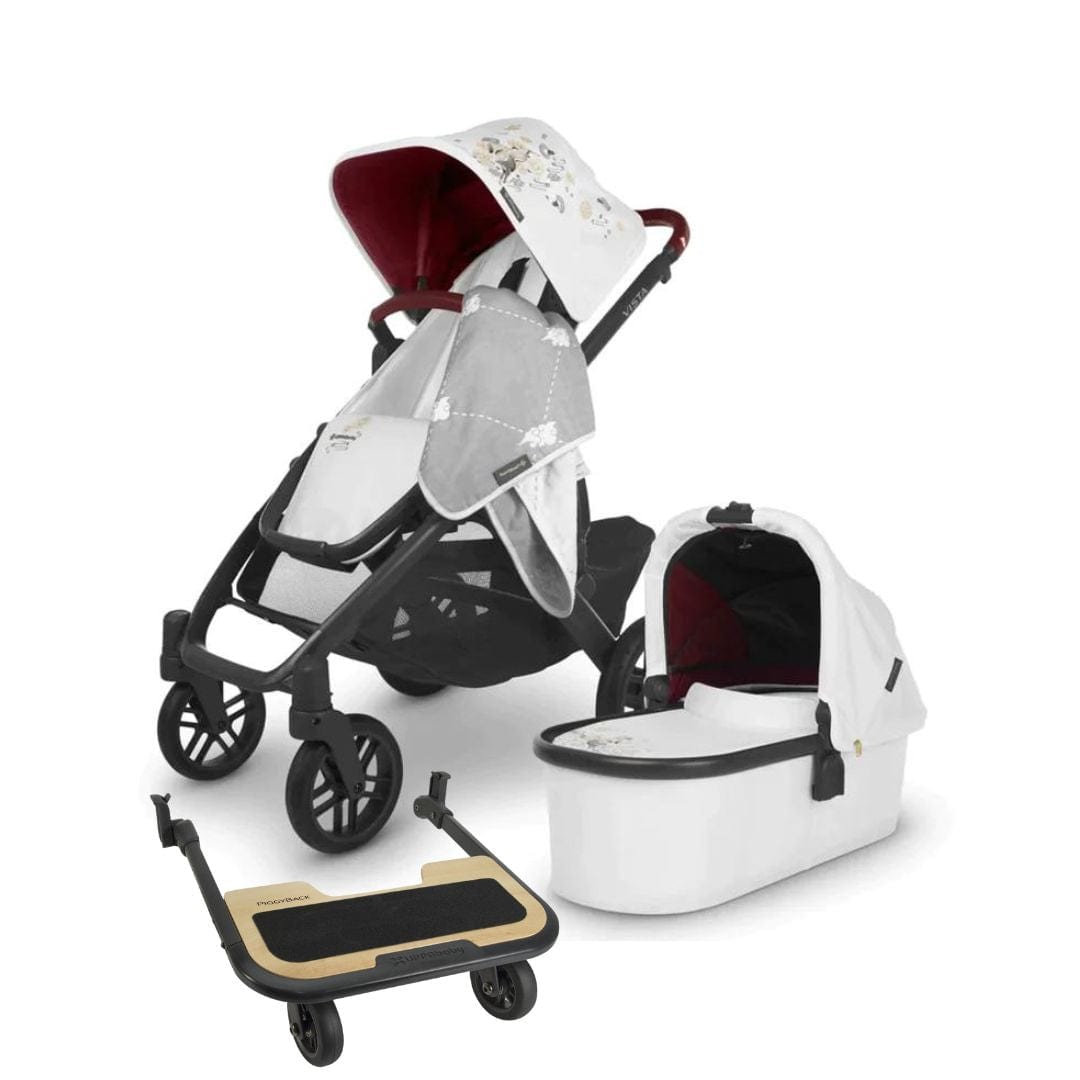 Vista V2 Stroller with Piggyback Board - Lightweight Compact Baby Stroller for Travel & Everyday Use - Perfect for Shopping, Walks & Family Outings
