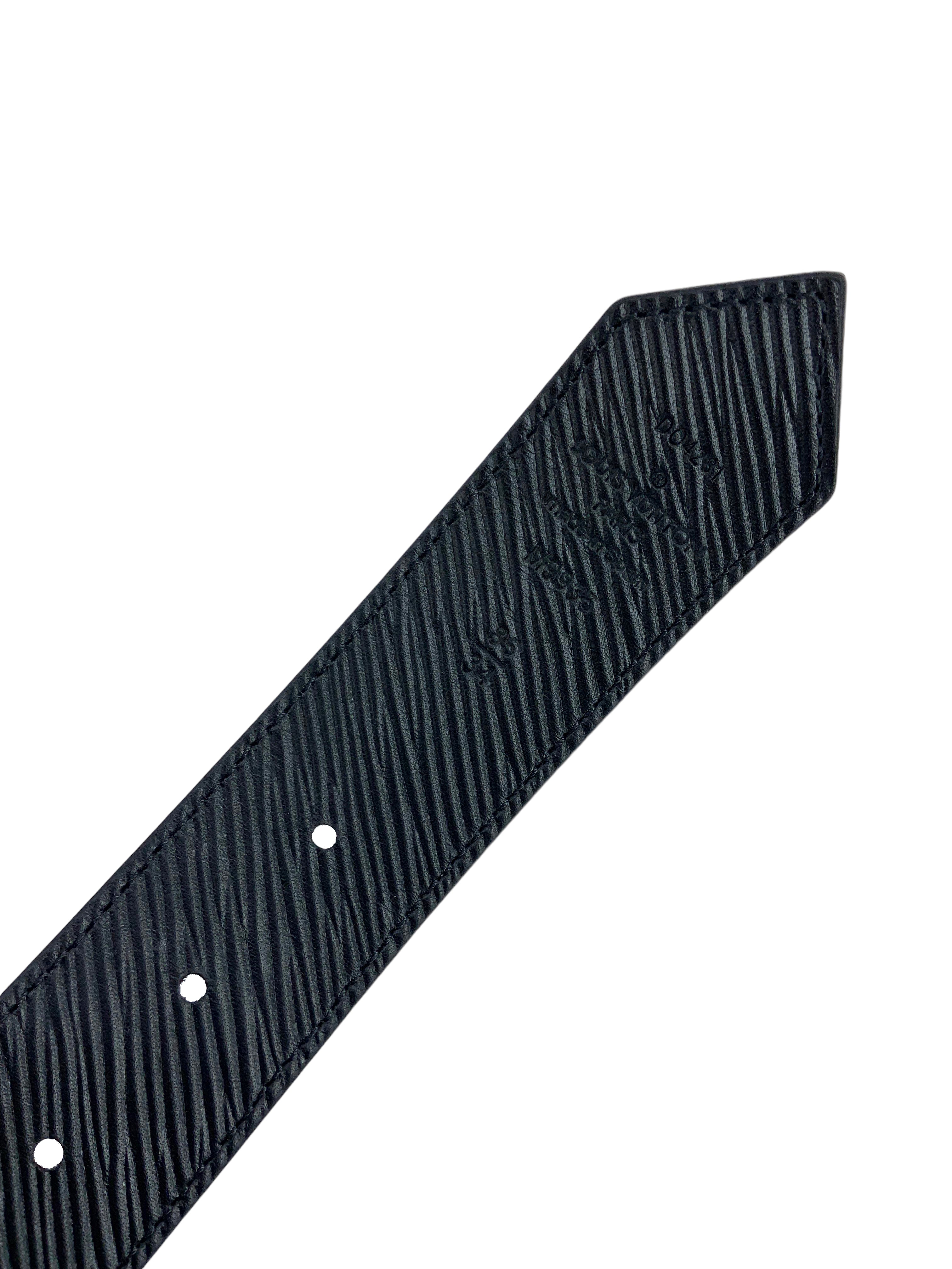 Louis Vuitton Monogram Epi Reversible Belt with Circle LV Logo - 85cm/33.5inch Genuine Leather Unisex Fashion Accessory for Business, Casual & Formal Occasions