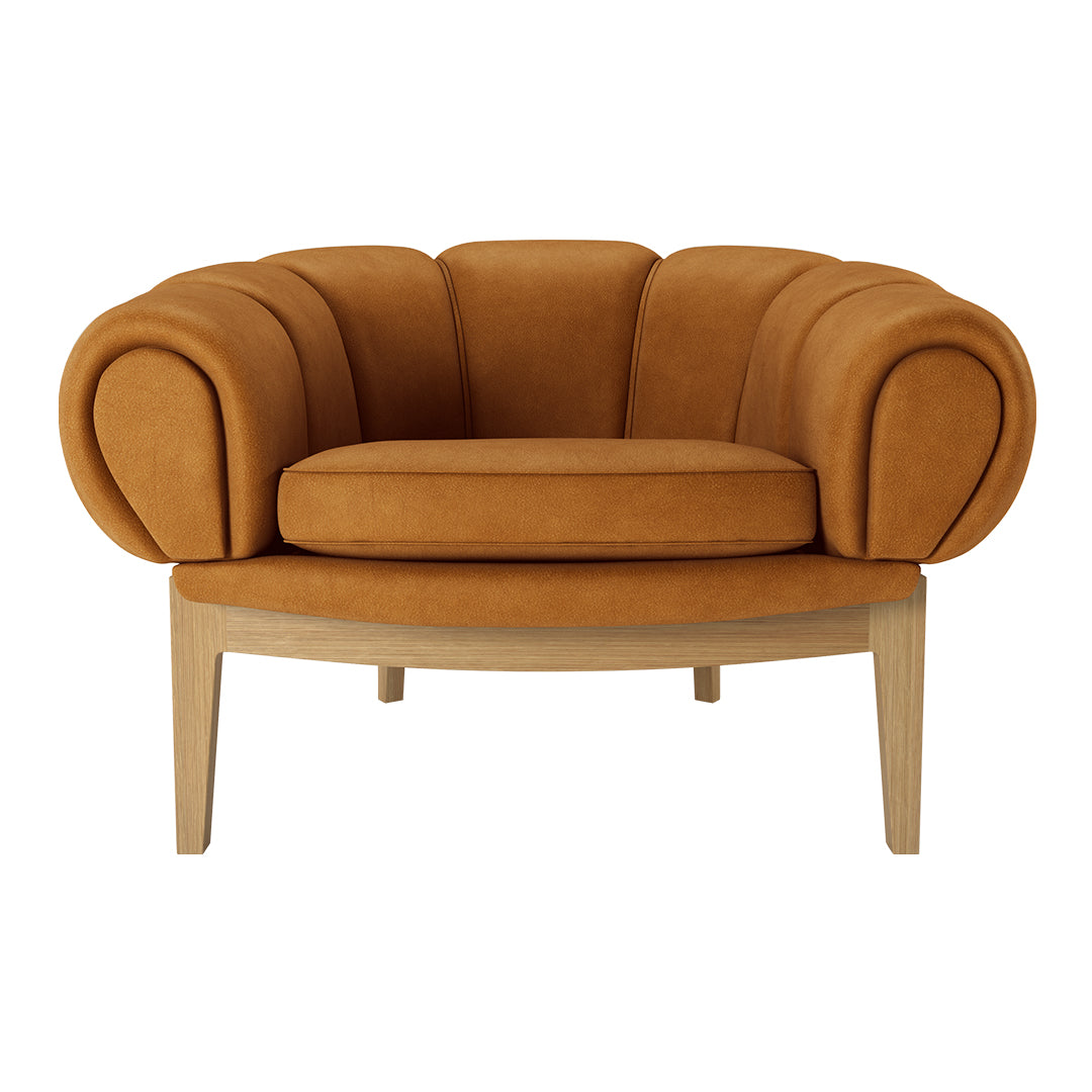 Modern Croissant Lounge Chair - Comfortable Crescent-Shaped Accent Chair for Living Room, Bedroom, or Office - Perfect for Relaxing, Reading, and Napping