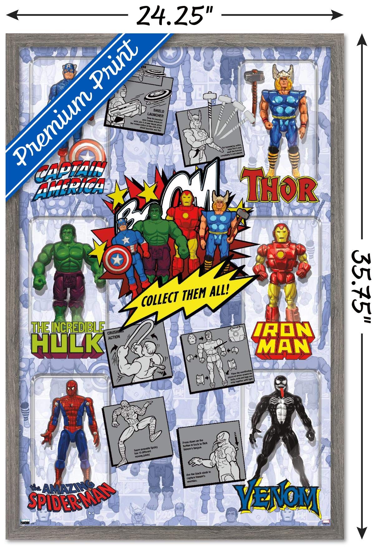 Marvel Comics Action Figures Wall Poster - 22.375