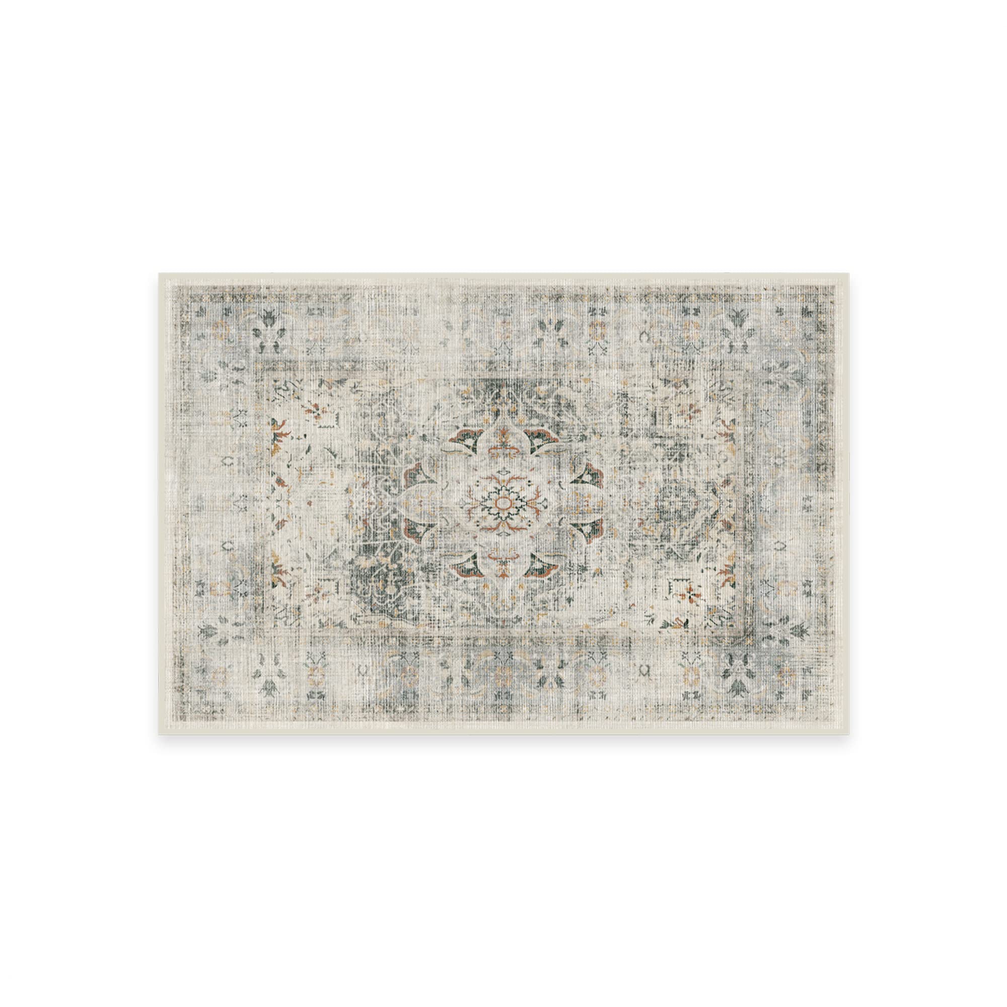 Ruggable Washable 2x3 Area Rug | Sarrah Sage Green | Non-Slip Gripper Pad | Premium Machine Washable Rug for Living Room, Bedroom, Kitchen, Office & Classroom | Perfect for High Traffic Areas & Pet-Friendly Homes