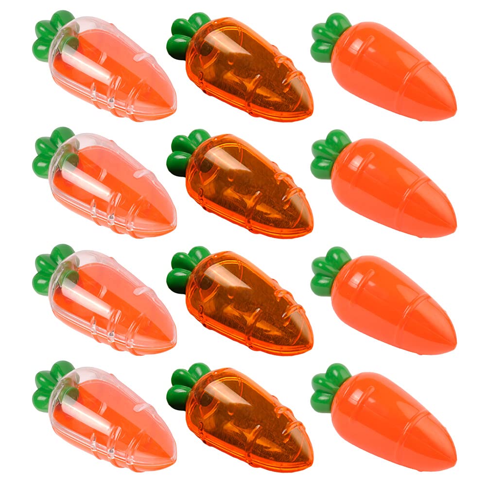 iFundom 12Pcs Easter Carrot-Shaped Candy Boxes - Decorative Candy Storage Containers for Easter Party Favors, Egg Hunt Treats & Spring Home Decor
