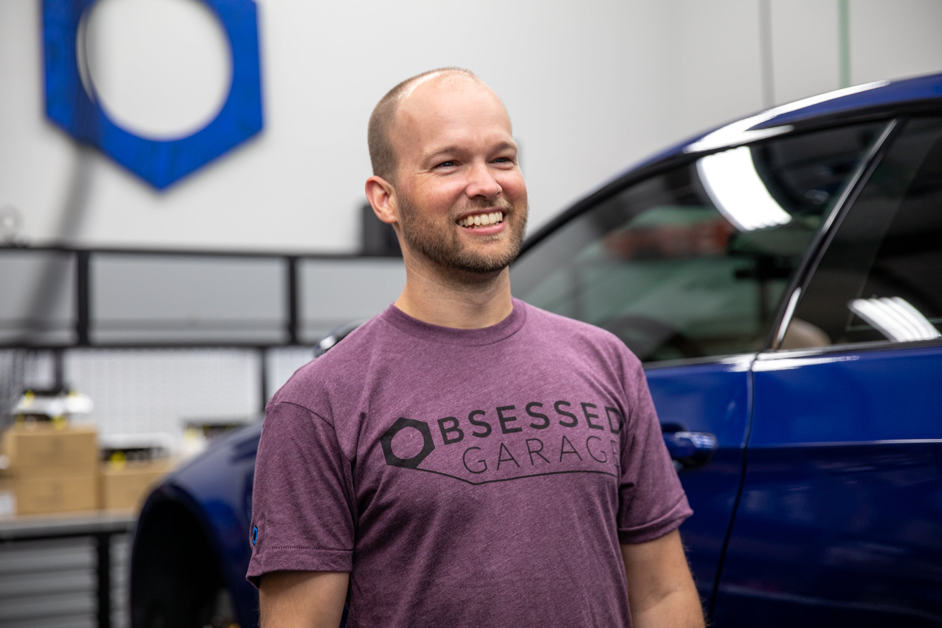 Obsessed Garage Logo T-Shirt - Premium Cotton Unisex Tee for Car Enthusiasts - Perfect for Car Shows, Meetups & Casual Wear