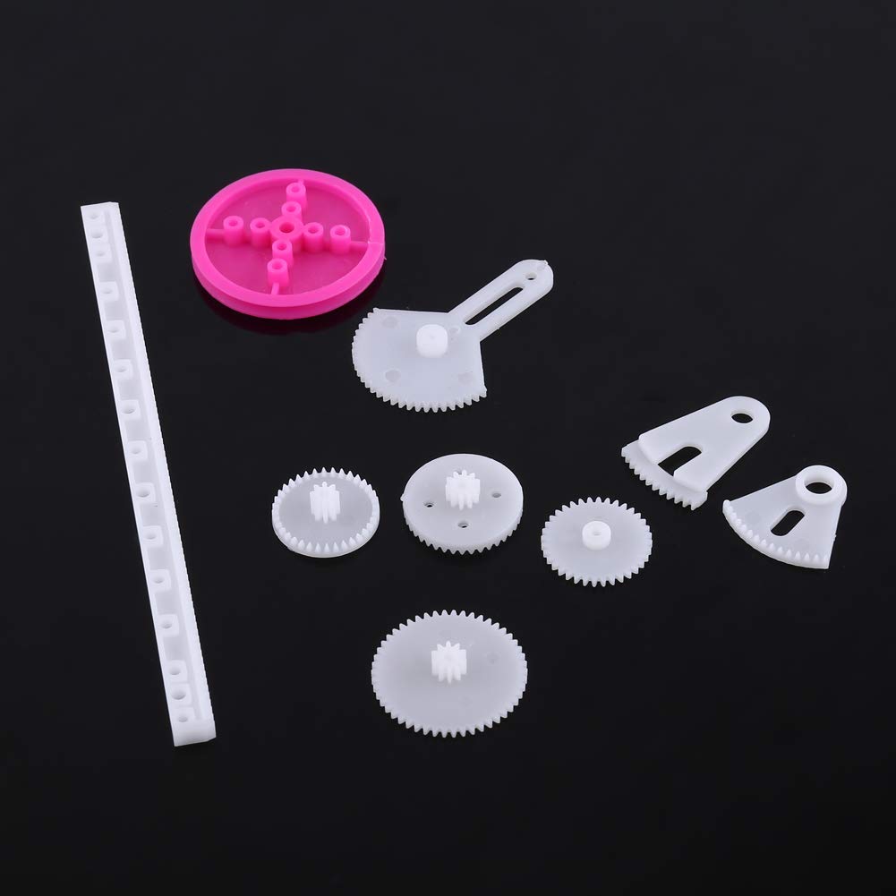 DIY Plastic Gear Pulley Belt Kit - 6-Piece Set for Robot Motors, RC Cars, and STEM Toys | Perfect for Robotics Projects, Engineering Kits & Educational STEM Activities