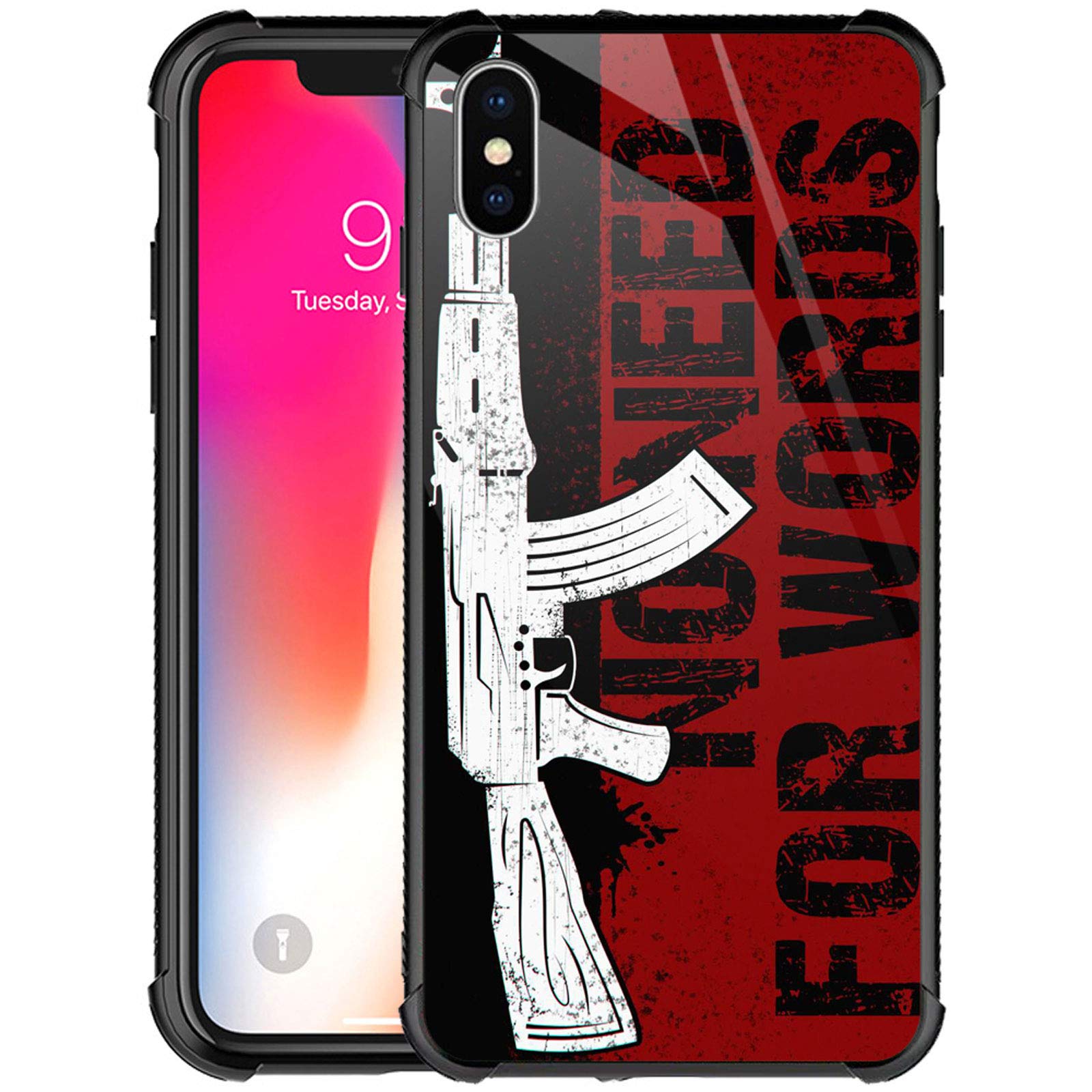 Gun Graphic iPhone XR Case - Shockproof Anti-Scratch PC Cover for Girls & Boys - Gaming & Daily Use