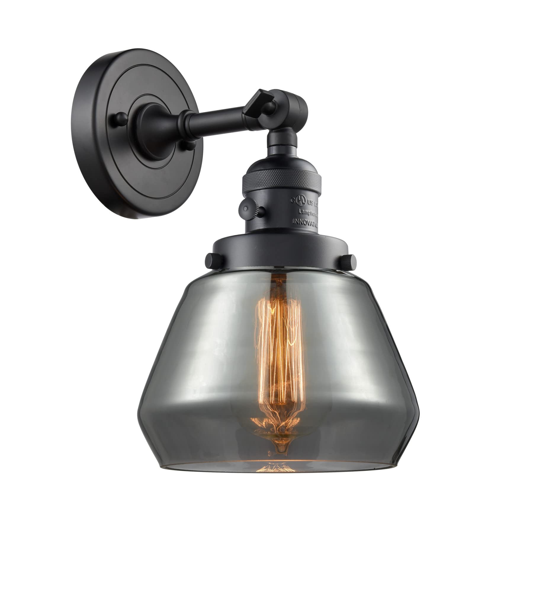 Innovations 203SW-BK-G173 Modern Wall Sconce Light Fixture with High/Low/Off Switch in Matte Black - Perfect for Bedroom, Hallway, and Living Room Lighting