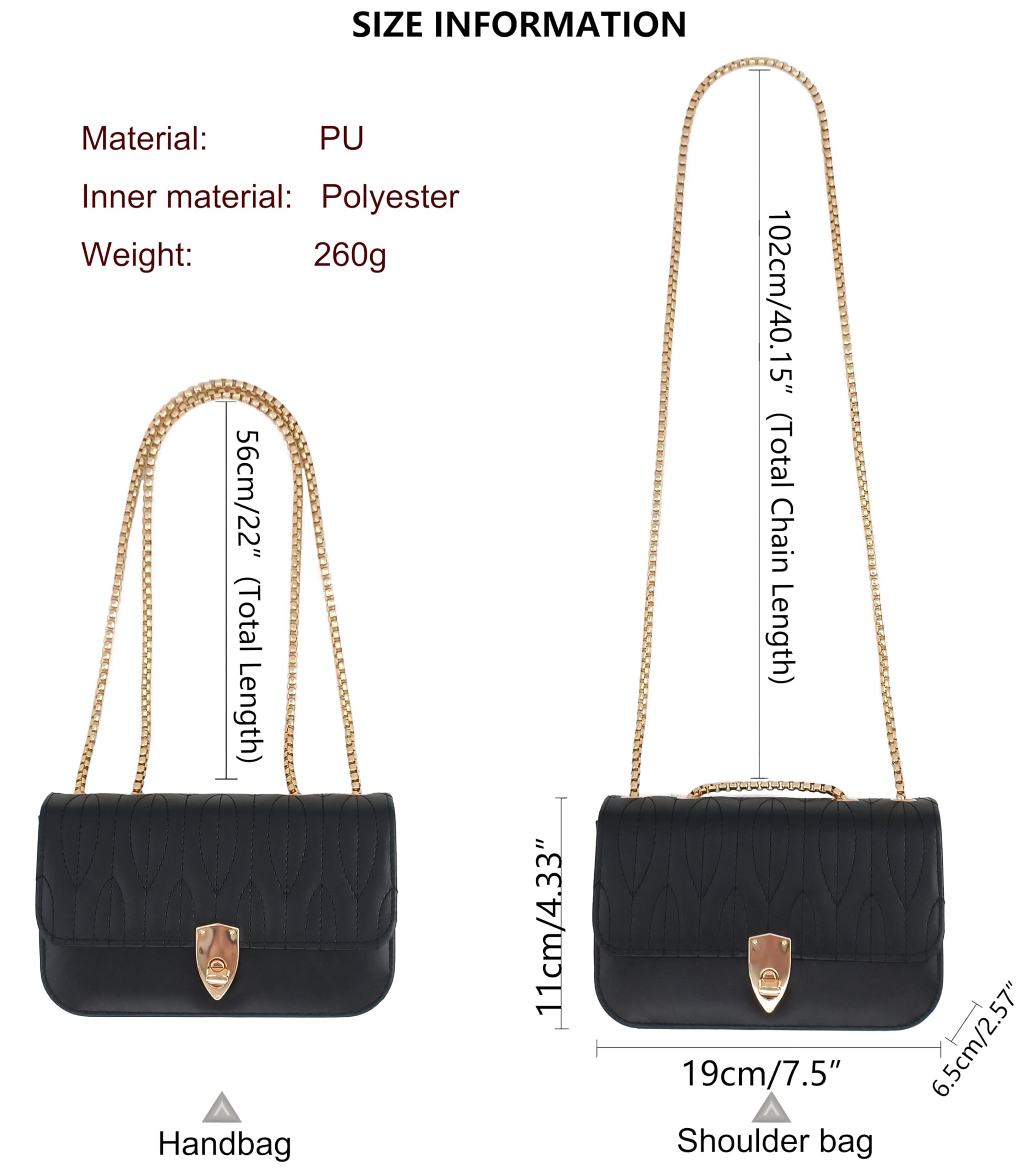 PORT&LOTUS Mini Shoulder Bag for Women - PU Leather Small Crossbody Purse, Little Tote Handbag - Perfect for Everyday Use, Travel, Shopping & Date Night