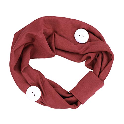 Milisten Makeup Headband with Buttons - Elastic Sweatband for Yoga, Workout, Running - Turban Head Wrap for Nurses, Doctors, Men & Women - Sports Hair Accessories - Perfect for Gym, Coffee Shops & Daily Activities