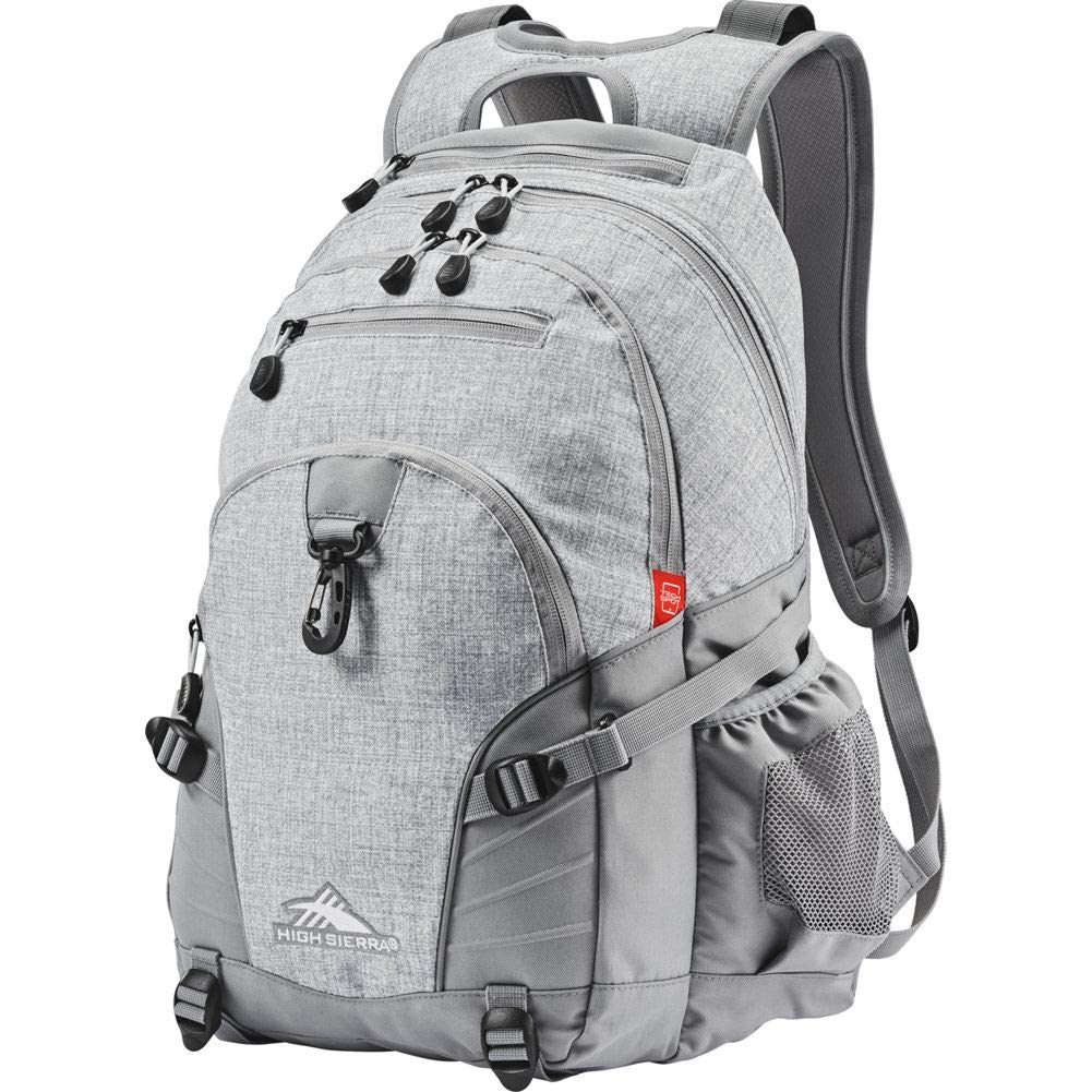 High Sierra Loop Backpack - Durable Travel & Work Laptop Backpack with Tablet Sleeve, One Size, Silver Heather - Perfect for Commuting, Hiking & Business Trips