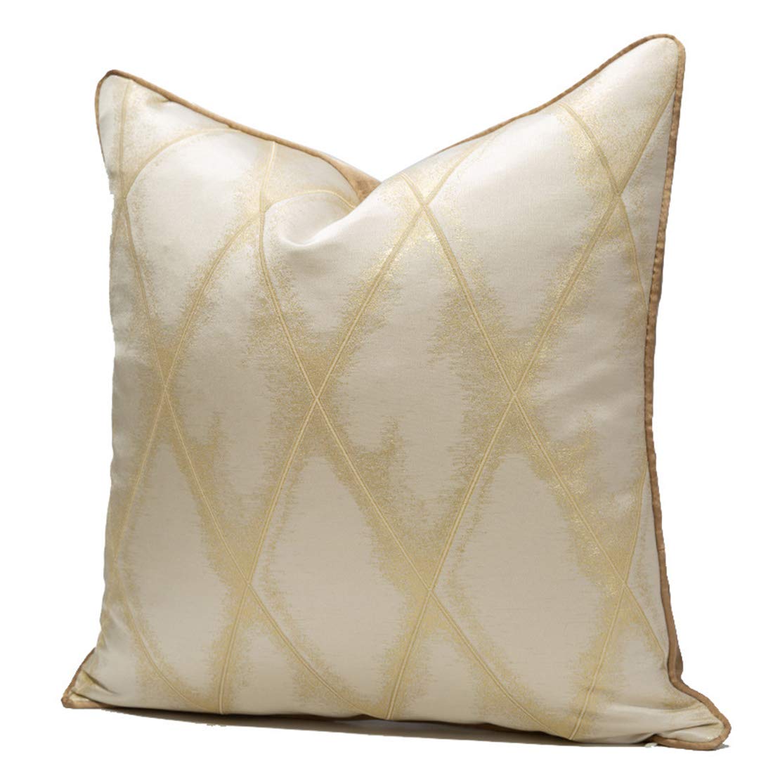Vctops Decorative Geometric Throw Pillow Covers 18x18 Inch - Square Cushion Cases for Sofa, Bed, Chair & Car - Modern Home Decor in Gold - Perfect for Living Room, Bedroom & Office Accents