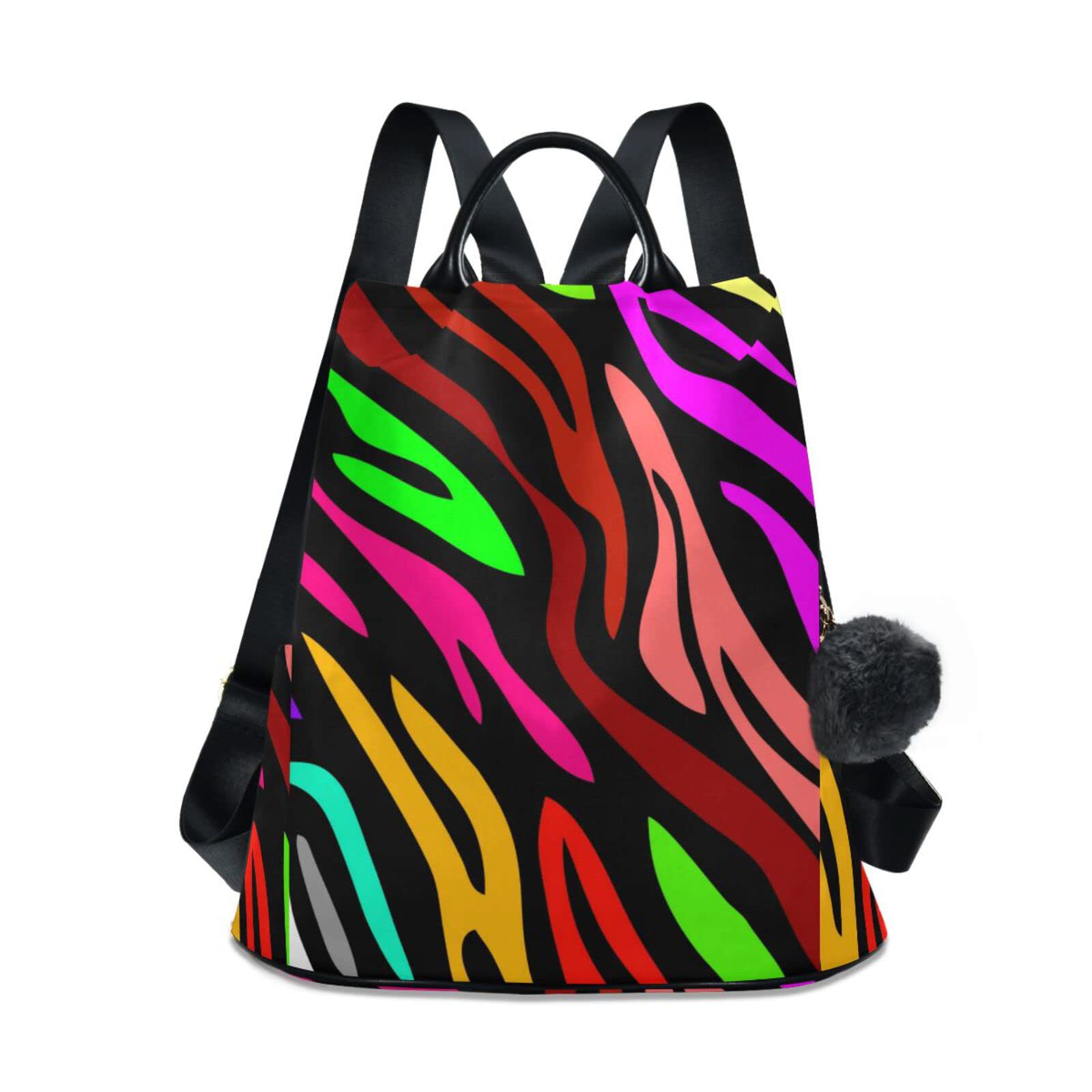 Stylish Women's Casual Backpack with Camo Print - 15 Inch Anti-Theft Travel Backpack for School & College, Fashion Purse with Fuzzy Keychain | Perfect for Daily Commute, Campus Life & Weekend Getaways