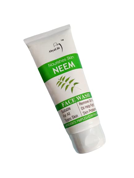 AbyaLife Neem Face Wash for Men & Women - 100ml Natural Acne & Pimple Control Cleanser | Gentle Daily Skincare for Oily & Problem Skin