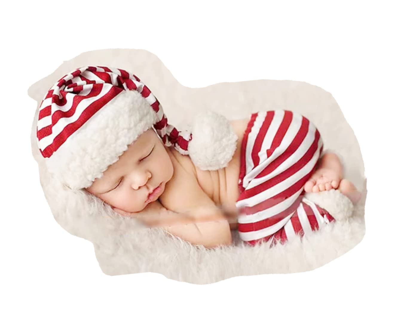 Newborn Baby Photography Outfit - Christmas Photo Prop Set for Infant Photography, Baby Shower & Holiday Portraits