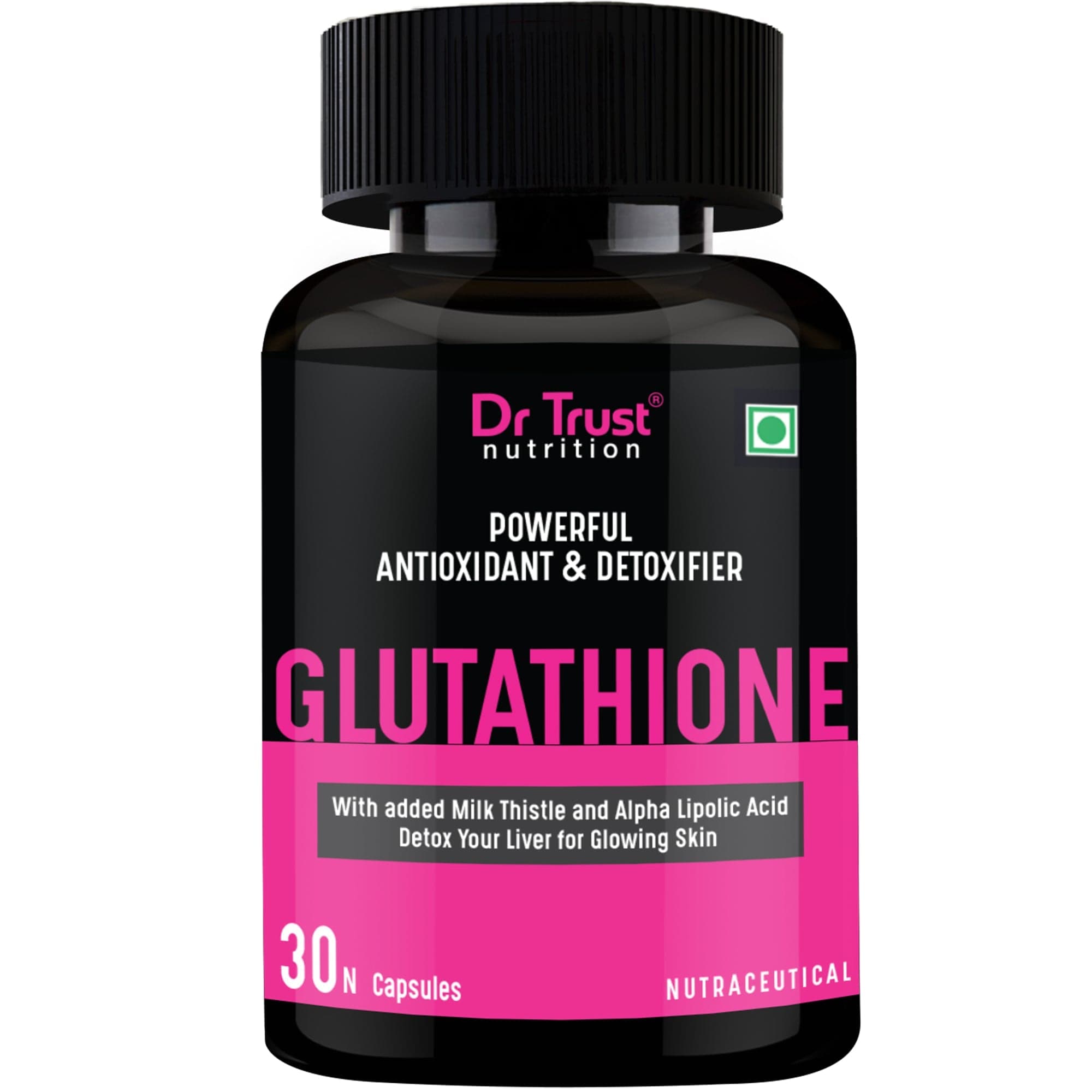 Dr Trust USA Glutathione 500mg Vegetarian Capsules - 722 Count | Antioxidant Support for Skin Whitening & Detox | Expiry Nov 2023 | Perfect for Daily Wellness Routine & Anti-Aging Care