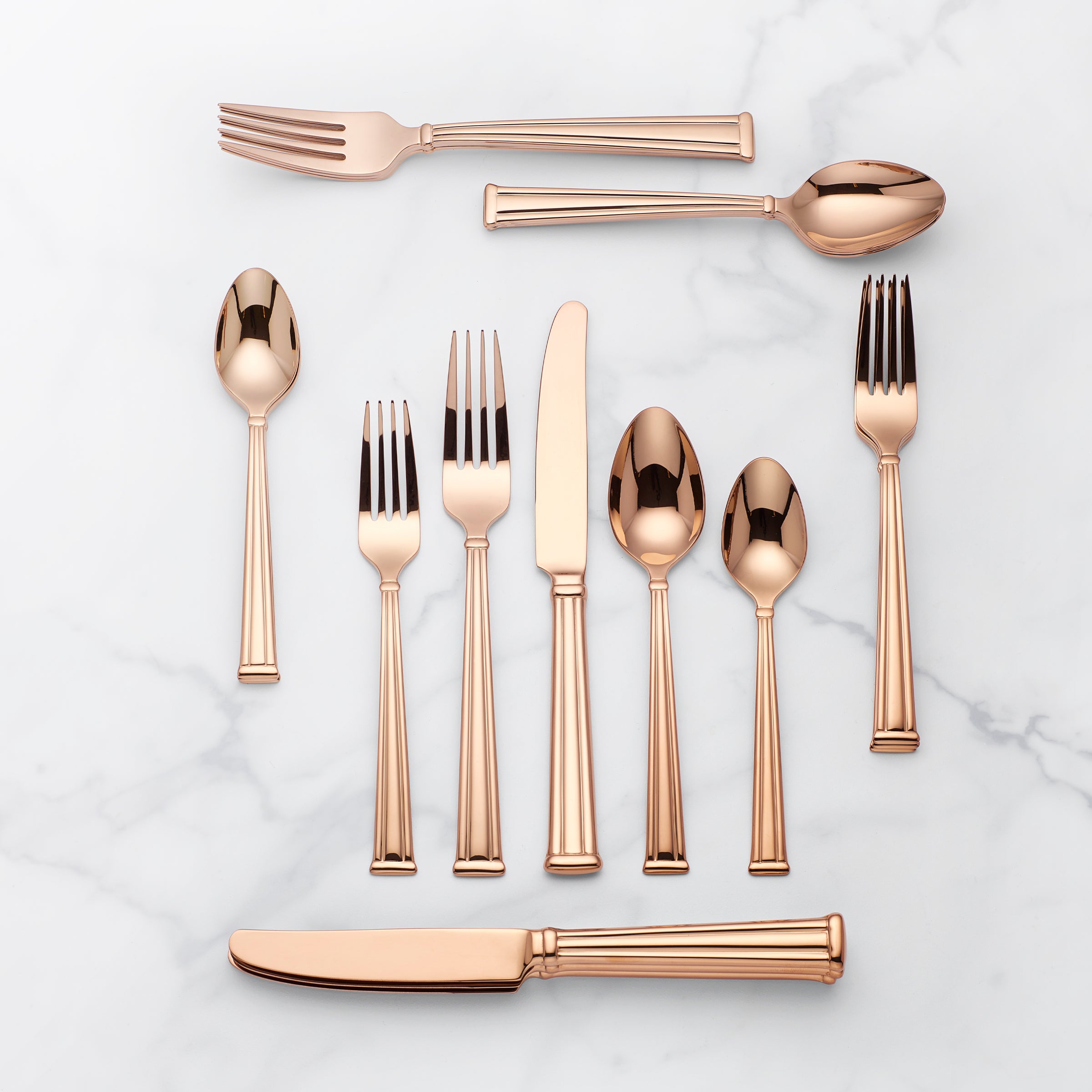 Cantwell Gold 20-Piece Stainless Steel Flatware Set - Elegant Silverware for Dining, Wedding Gifts & Home Entertaining