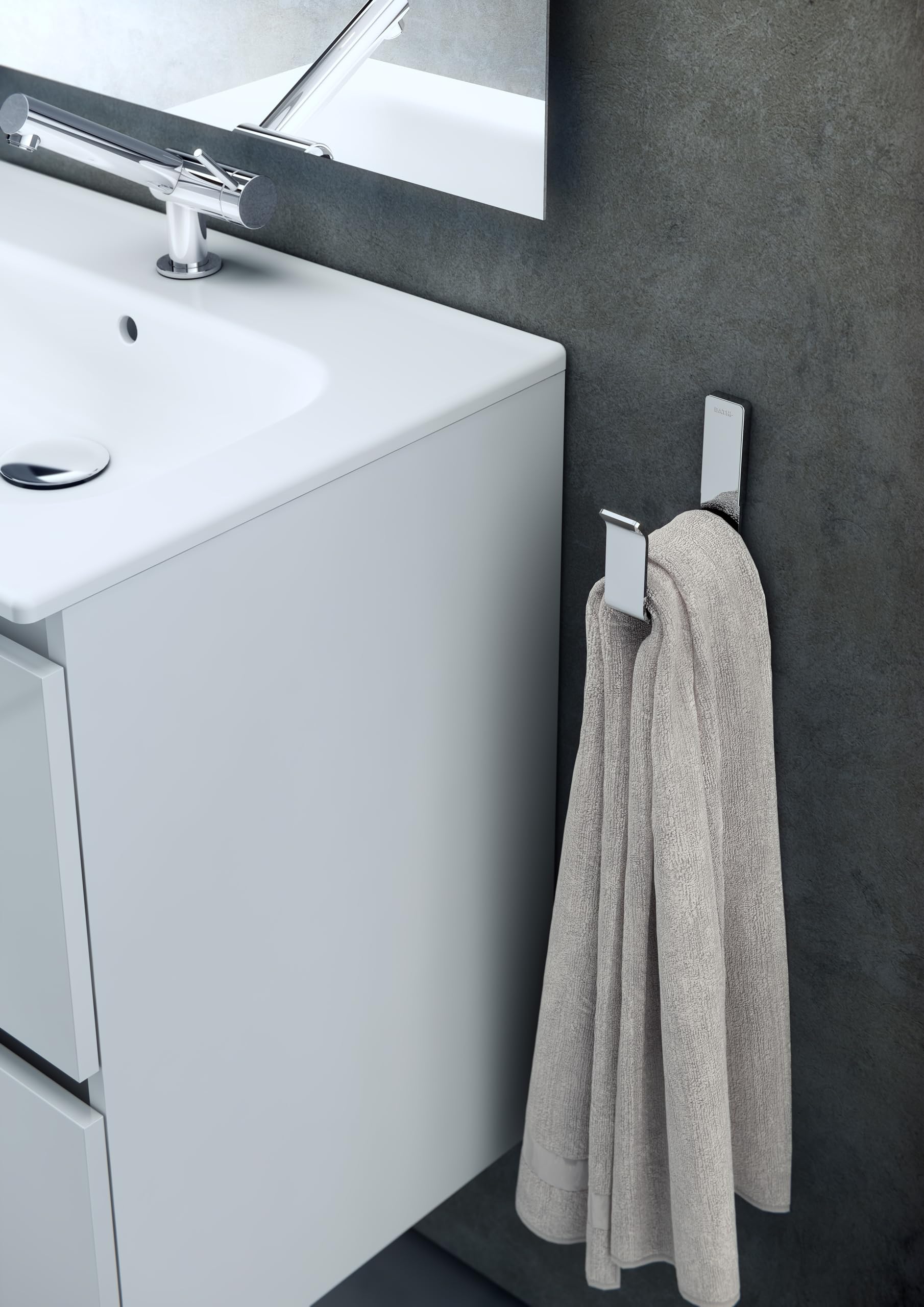 Cosmic 2690171 Chrome Towel Ring for Bathroom - Modern & Durable Bath Accessory for Home & Spa Use