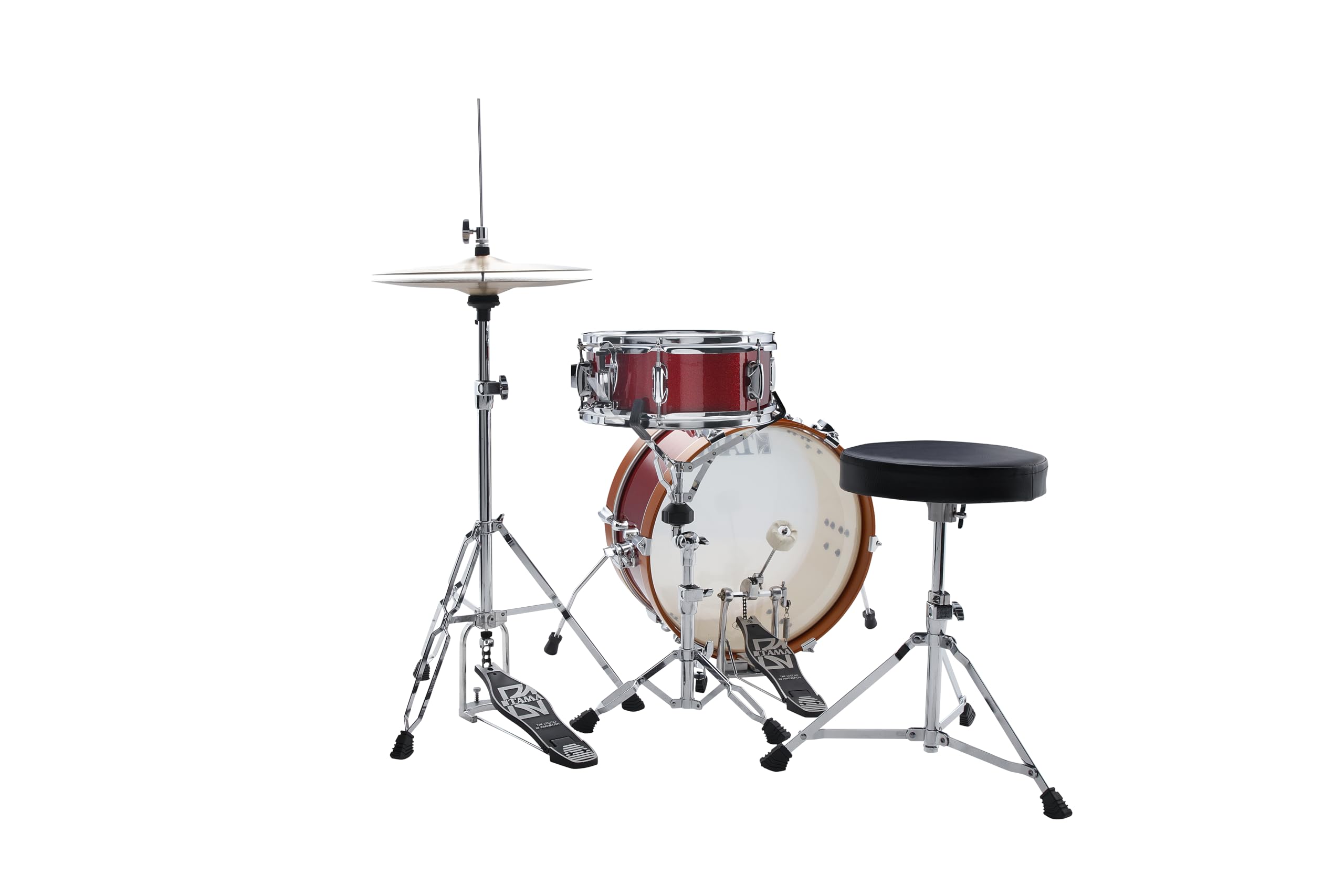 Tama Club-JAM Mini 2-Piece Drum Shell Pack - Candy Apple Mist Finish | Compact Drum Kit for Small Spaces, Practice, and Travel | Perfect for Home Studios, Apartment Drumming, and Portable Performances