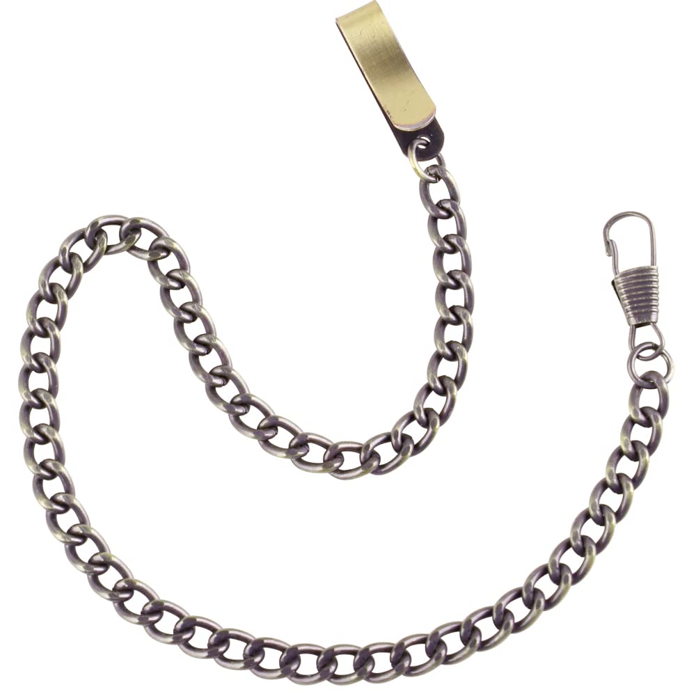 Custom Gold/Silver Pocket Watch Chain - 14 Inch with Clasps for Men's Vest