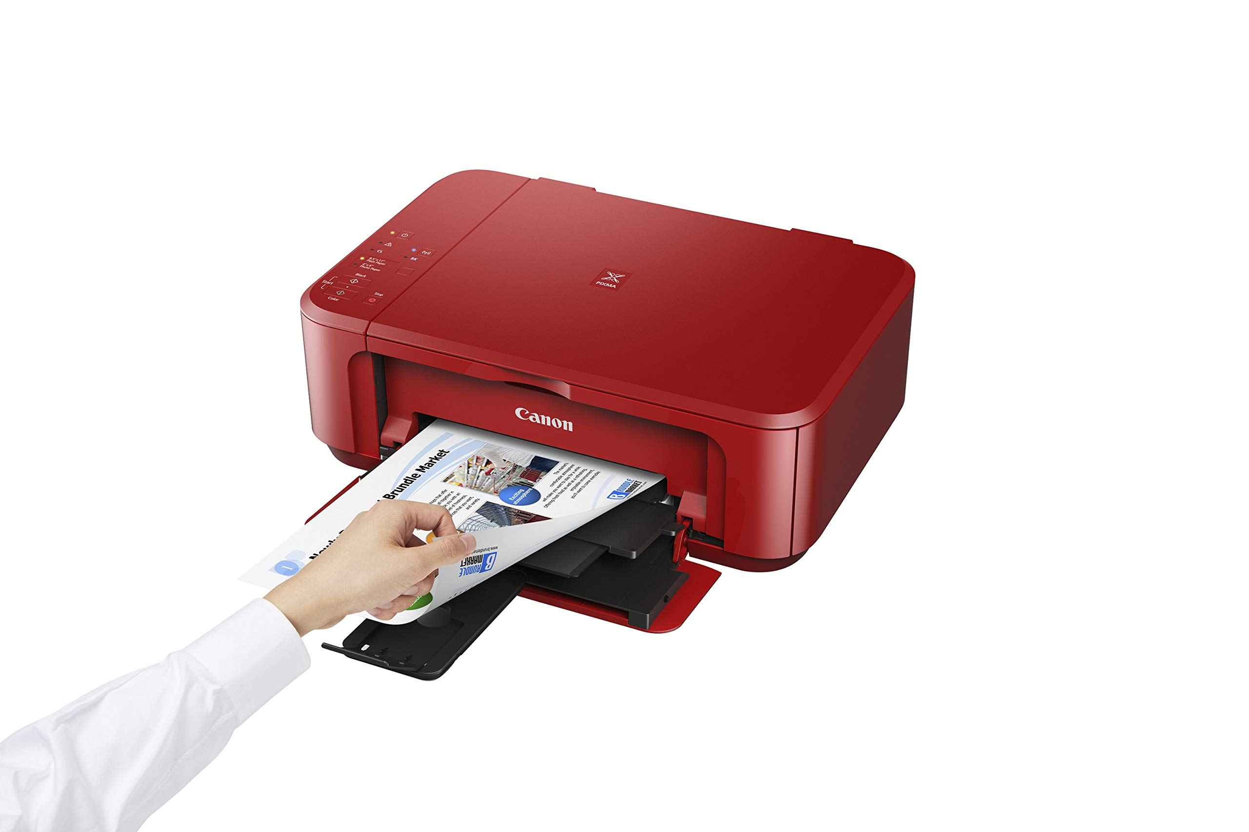 Canon PIXMA MG3650S Wireless All-in-One Color Inkjet Printer with Scanner, Copier, WiFi, Apple AirPrint & Auto Duplex Printing - Red | Perfect for Home Office, School Projects & Small Business Printing Needs