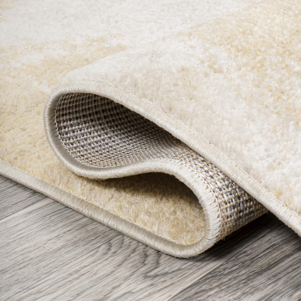 Petalo Abstract Two-Tone Modern Area Rug - Soft Non-Slip Living Room Carpet for Bedroom, Office & Home Decor
