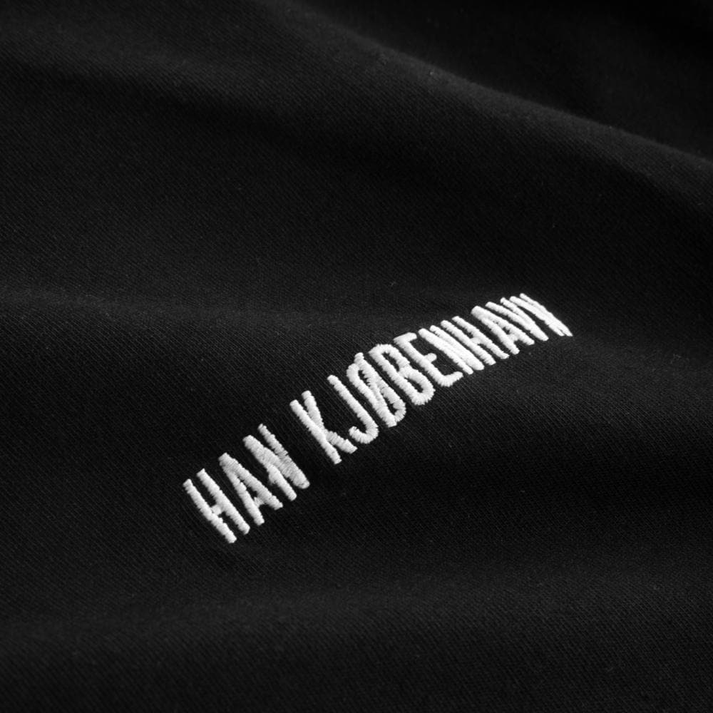 HAN KJOBENHAVN Boyfriend Tee - Black Logo Graphic T-Shirt for Women | Casual Streetwear Fashion Top | Perfect for Everyday Wear & Outings