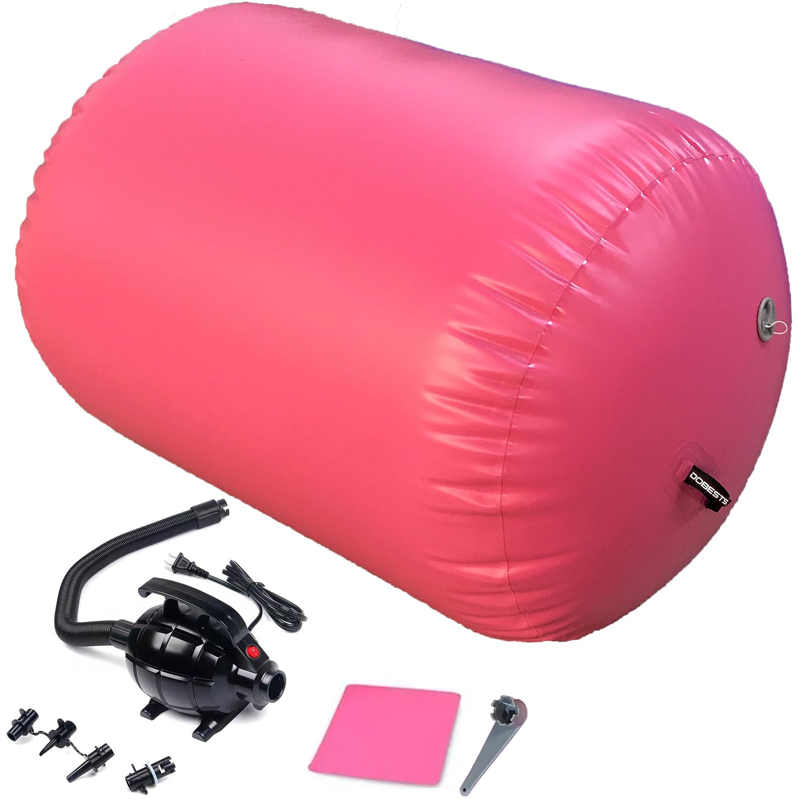 DOBESTS Inflatable Gymnastics Mat - 6.6ft to 20ft Air Track Tumbling Mat with Electric Pump - 4/8 Inch Thick for Home Gym, Cheerleading Practice & Backyard Training - Perfect for Gymnasts, Kids & Fitness Enthusiasts