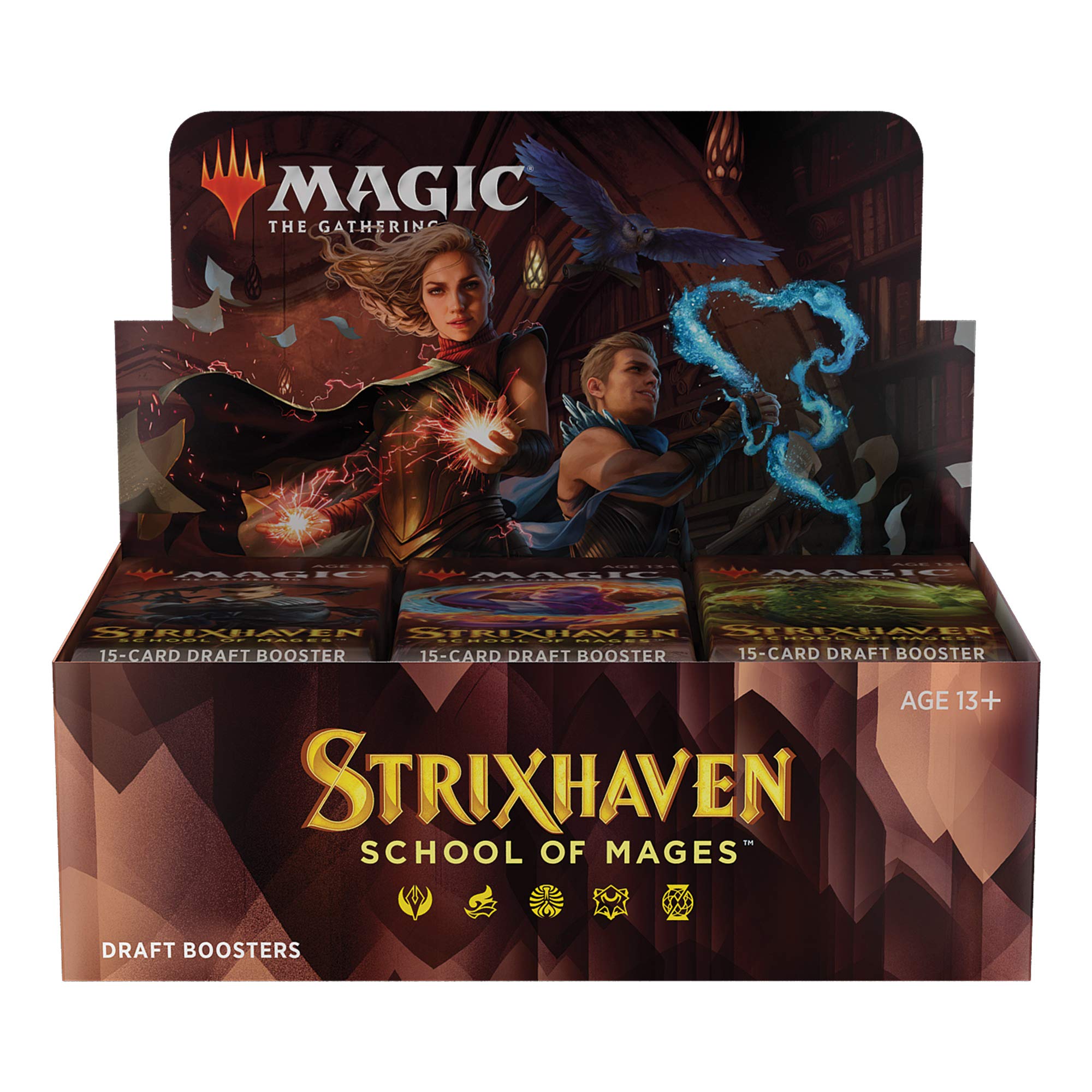 Magic: The Gathering Strixhaven Draft Booster Box - 36 Packs (540 Cards) | MTG Collectible Trading Card Game | Perfect for Draft Tournaments & Card Collectors