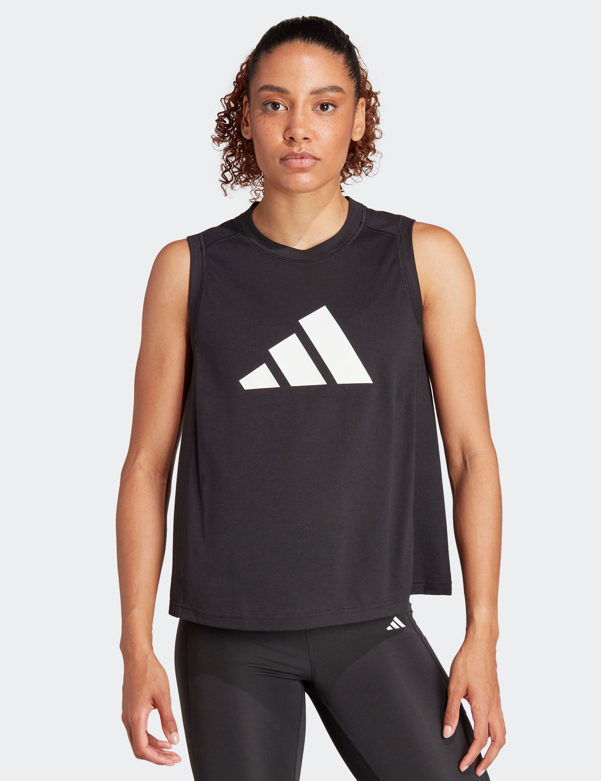 High-Performance Logo Training Tank Top for Men & Women - Breathable Workout Shirt for Gym, Running & Fitness - Black