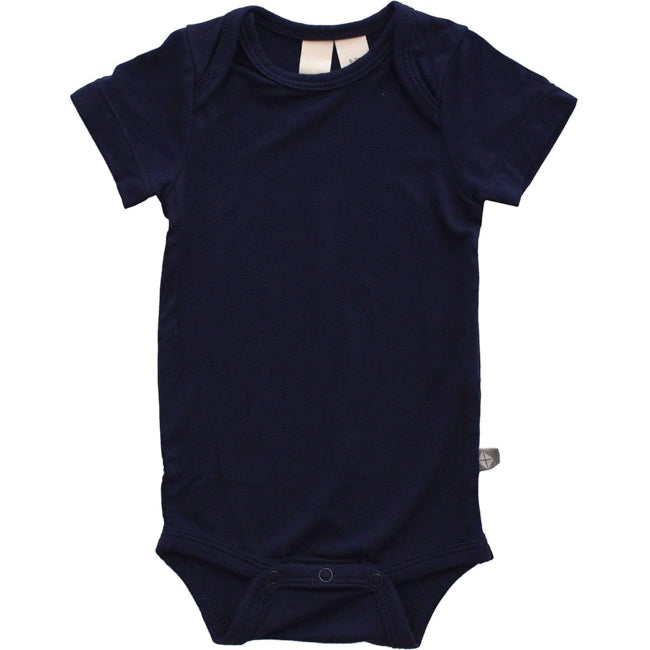 Kyte Baby Short Sleeve Bodysuit - Soft Organic Cotton Onesie for Infants & Toddlers (Navy Blue) - Perfect for Playtime, Daycare & Comfortable Everyday Wear