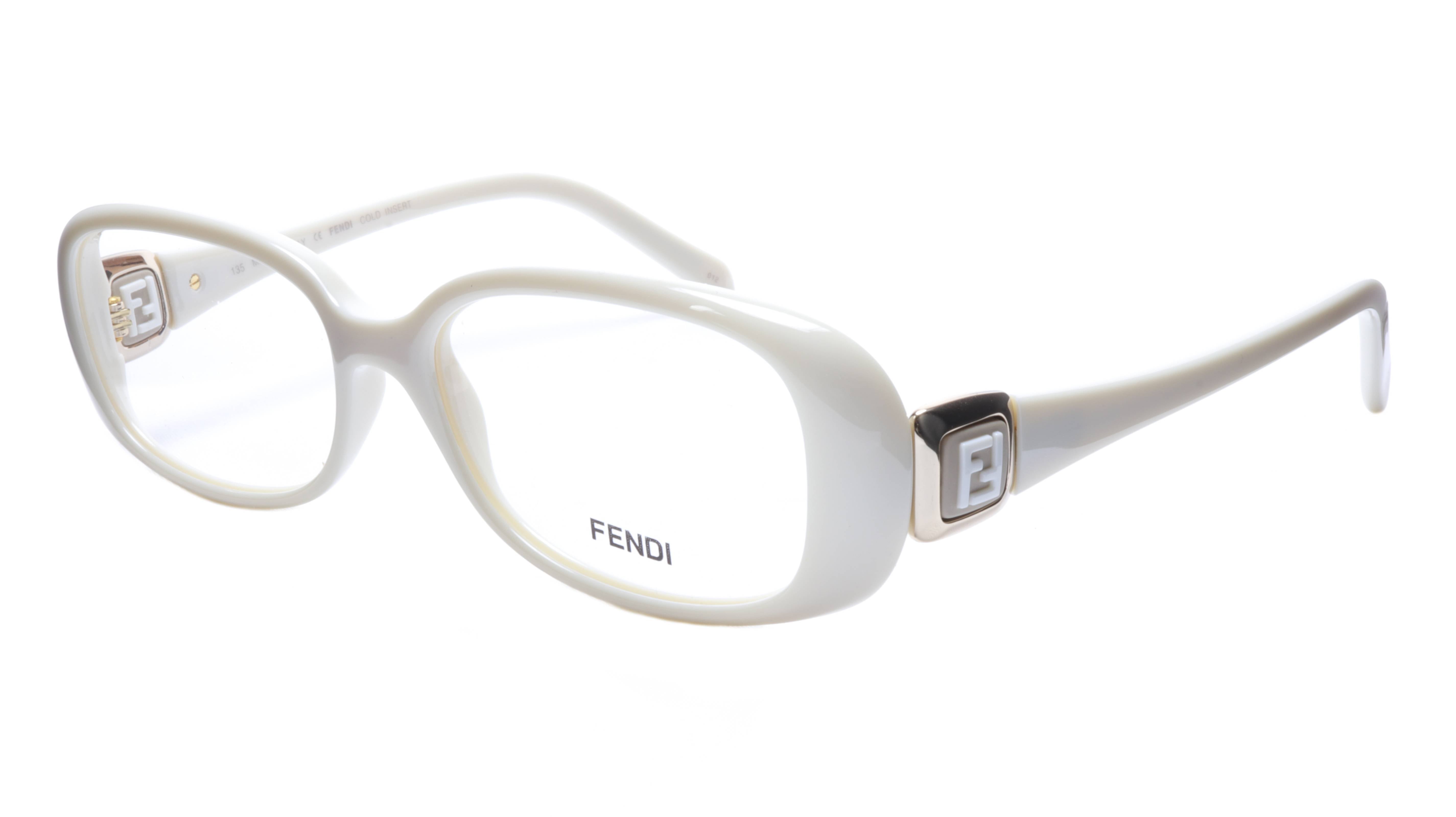 FENDI F900 (208) Women's Acetate Eyeglass Frames - Made in Italy - Cream Color - 52-15-135 Size - 33mm Bridge - Luxury Designer Glasses for Women | Perfect for Office, Reading & Fashion Accessories