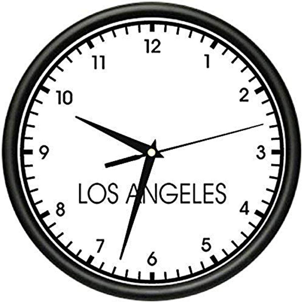 SignMission Los Angeles TIME Wall Clock - World Time Zone Clock for Office & Business | Stylish Home & Office Decor, Perfect for Conference Rooms & Workspaces