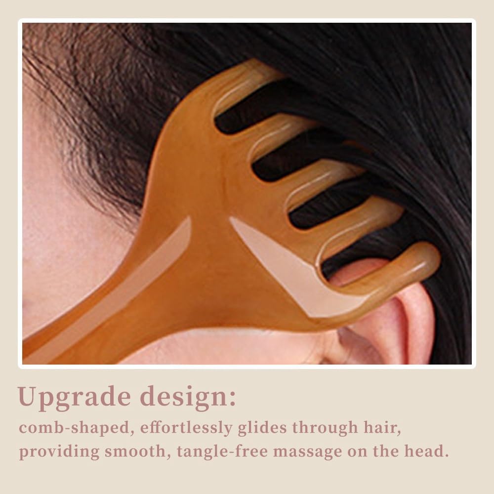 Handheld Resin Scalp Massager Comb - Relaxing Head Massage Tool for Stress Relief & Tension Release - Set of 2 - Perfect for Home, Office & Travel Use